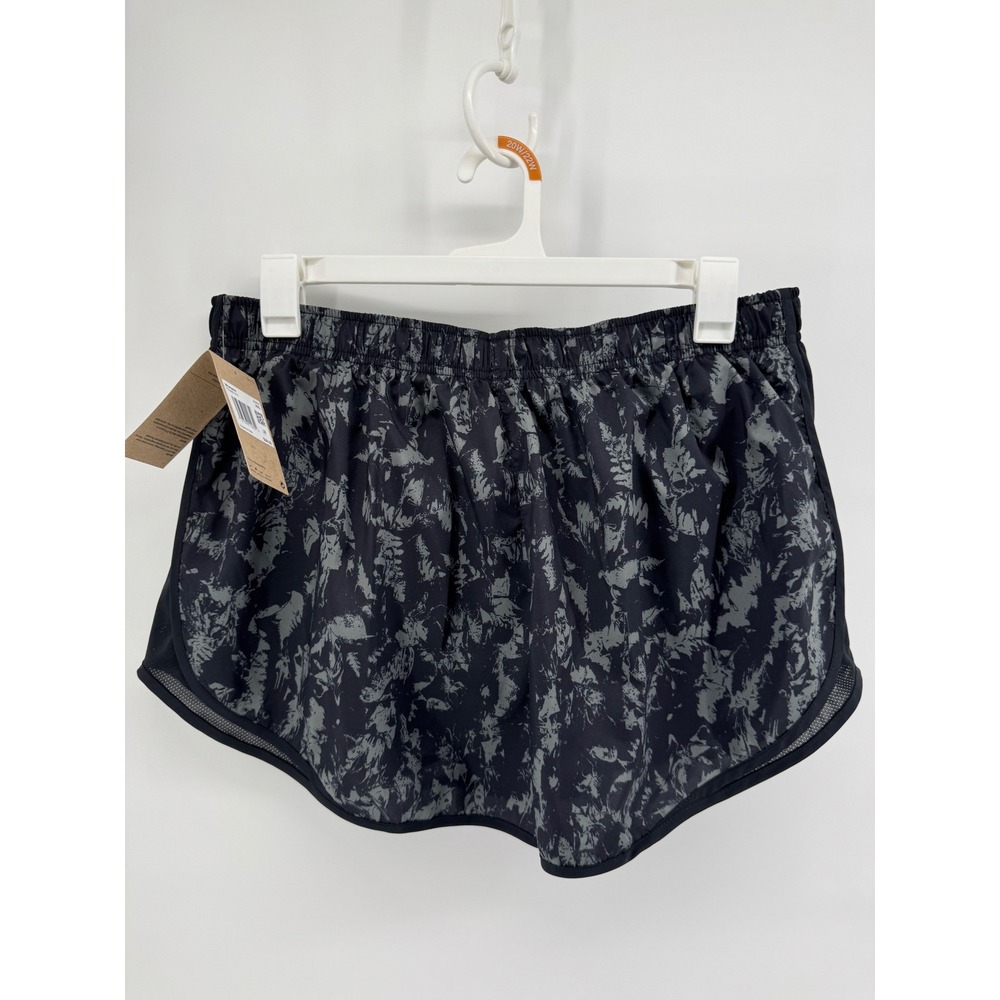 Nike Dri-FIT Women Running Shorts XXL Black Grey Floral Print 4 Inch Inseam NEW